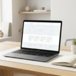 Espacio de trabajo luminoso con diseno web planificado para crear web para negocio exitosa